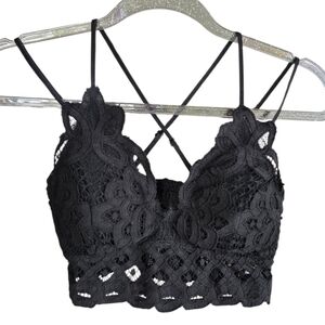 Anemone Small Black Lace Bralette Boho Festival Aesthetic Bra